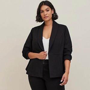 Torrid Studio Luxe Ponte Peplum Blazer, 1X